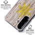 Philippines Flag Dark Wood Galaxy A36 5G Clear Case